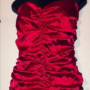 Royal Ruffled Red Dress
